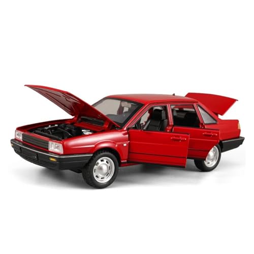 YCNXEB Miniatur Modelle Druckguss 1 24 Für Volkswagen Santana Legierung Klassische Modell Auto Sound Und Licht Für Freund Sammlung Hobbys Geschenk Originalgetreue Nachbildung(Rot) von YCNXEB