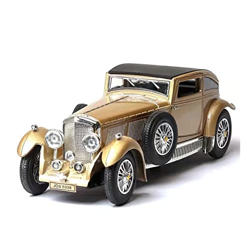 YCNXEB Miniatur Modelle Für Bentley 8L 1930 1:28 Oldtimer Sound Und Licht Power Control Dekoration Retro-Modell Spielzeug Geschenk Nachbildung(B) von YCNXEB