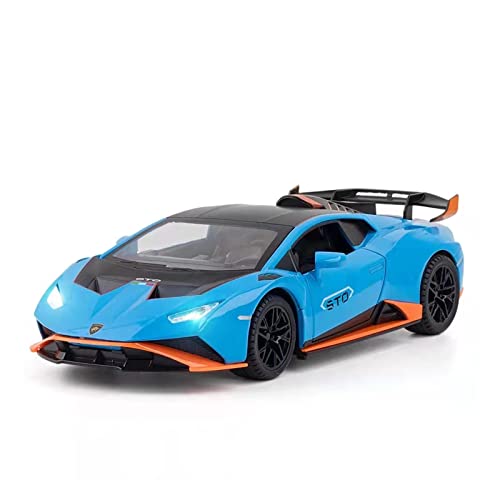 YCNXEB Miniatur Modelle Für Brandneues Auto 1 24 Simulation Legierung Akustooptische Kraftsteuerung Modell Spielzeugauto Nachbildung(Blau) von YCNXEB