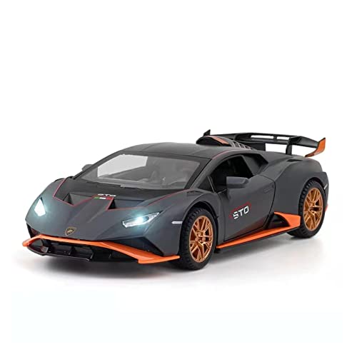 YCNXEB Miniatur Modelle Für Brandneues Auto 1 24 Simulation Legierung Akustooptische Kraftsteuerung Modell Spielzeugauto Nachbildung(Schwarz) von YCNXEB