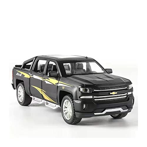 YCNXEB Miniatur Modelle Für Chevrolet Truck 1 32 Modellsimulation Automodell Zurückziehen Spielzeugauto Junge Kind Offene Tür Spielzeugauto Nachbildung(A) von YCNXEB