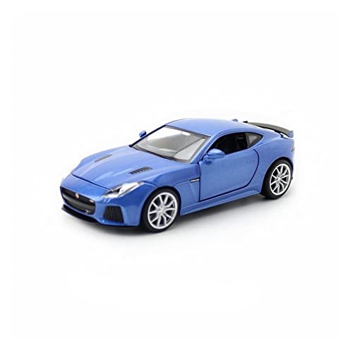 YCNXEB Miniatur Modelle Für F-Typ Sportwagen 1 32 Legierungssimulation Gürtel Sound Und Licht Ziehen Automodell Kindergeschenk Zurück Originalgetreue Nachbildung(Blau) von YCNXEB