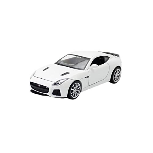 YCNXEB Miniatur Modelle Für F-Typ Sportwagen 1 32 Legierungssimulation Gürtel Sound Und Licht Ziehen Automodell Kindergeschenk Zurück Originalgetreue Nachbildung(White) von YCNXEB