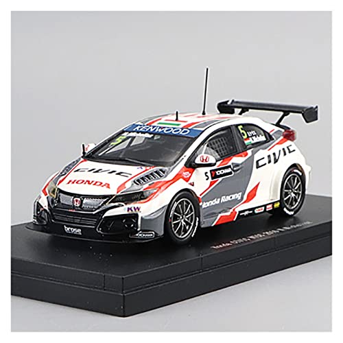 YCNXEB Miniatur Modelle Für Honda Civic WTCC 2016 1 43 Modifizierte Rallye-Auto-Harzmodell-Sammlungsornamente Nachbildung(A) von YCNXEB