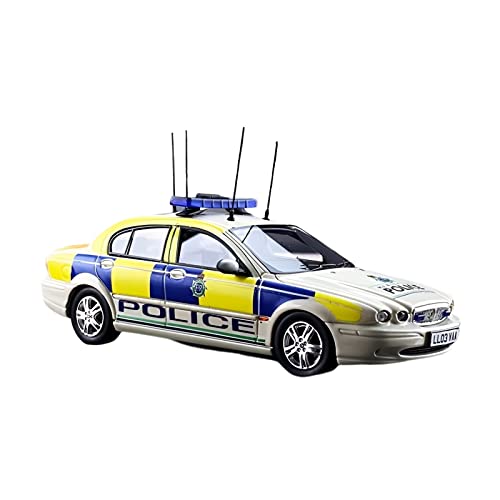 YCNXEB Miniatur Modelle Für Jaguar X-Type 2004 1 43 Simulation Legierung Automodell Merseyside Polizeifahrzeug Dekoration Geschenk Nachbildung von YCNXEB