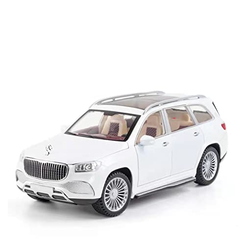 YCNXEB Miniatur Modelle Für Maybach Auto 1 24 Simulation Alloy Sound and Light Force Control Modell Spielzeugauto Nachbildung(White) von YCNXEB