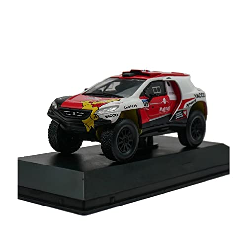 YCNXEB Miniatur Modelle Für Peugeot 2008 Dakar 2016 1 43 Rennlegierung Automodell Sammlerstücke Geschenke Jungen Spielzeug Nachbildung von YCNXEB