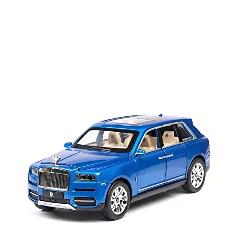 YCNXEB Miniatur Modelle Für Rolls-Royce 1 24 Simulation Legierung Auto Mit Sound Und Licht Force Control Modell Spielzeugauto Nachbildung(Blau) von YCNXEB