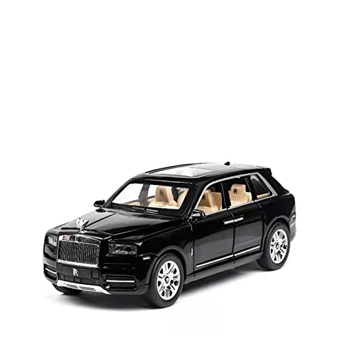 YCNXEB Miniatur Modelle Für Rolls-Royce 1 24 Simulation Legierung Auto Mit Sound Und Licht Force Control Modell Spielzeugauto Nachbildung(Schwarz) von YCNXEB