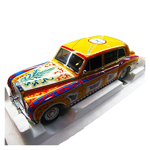 YCNXEB Miniatur Modelle Für Rolls Royce Phantom V 1 18 John Paisley Muster Vintage Legierung Automodell Kunstwerk Sammlung Ornament Nachbildung von YCNXEB