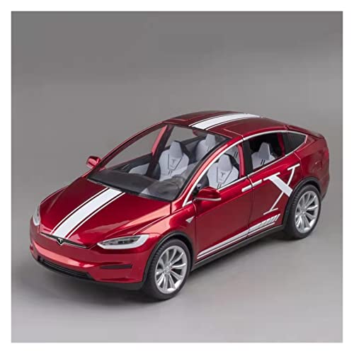 YCNXEB Miniatur Modelle Für Tesla Auto 1:20 Simulation Alloy Sound and Light Force Control Modell Spielzeugauto Nachbildung(Rot) von YCNXEB