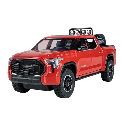 YCNXEB Miniatur Modelle Großes 1 24 Für Toyota Tundra SUV Metalllegierung Modellauto Offroad-Fahrzeug Sammlung Mit Klang Und Licht Spielzeug Originalgetreue Nachbildung(Rot) von YCNXEB