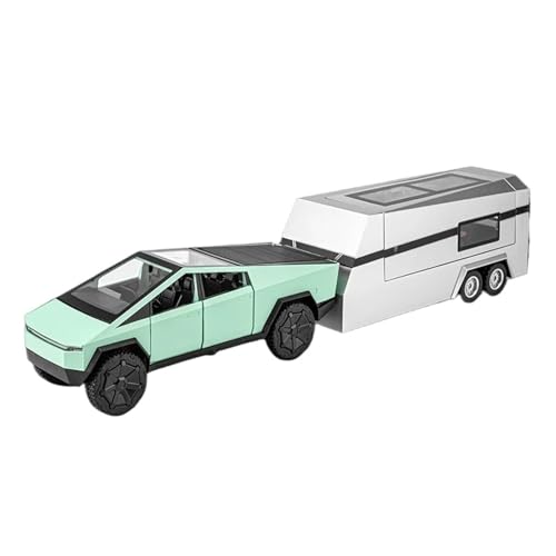 YCNXEB Miniatur Modelle Großes Modell 1 24 Für Cyber ​​Pickup Geländewagen Metalllegierung Druckguss Automodell Spielzeug Sound Licht Hobby Sammlerstück Originalgetreue Nachbildung(Gray) von YCNXEB