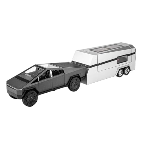 YCNXEB Miniatur Modelle Großes Modell 1 24 Für Cyber ​​Pickup Geländewagen Metalllegierung Druckguss Automodell Spielzeug Sound Licht Hobby Sammlerstück Originalgetreue Nachbildung(Grün) von YCNXEB