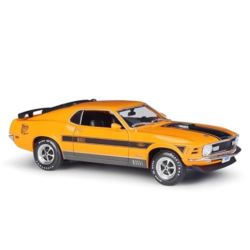 YCNXEB Miniatur Modelle Maßstab 1 18 Metalldruckguss, Ford Mustang Wide Body 1970 Mach1 Vintage-Klassiker Legierungsauto Sammlung Spielzeug Für Erwachsene Originalgetreue Nachbildung von YCNXEB