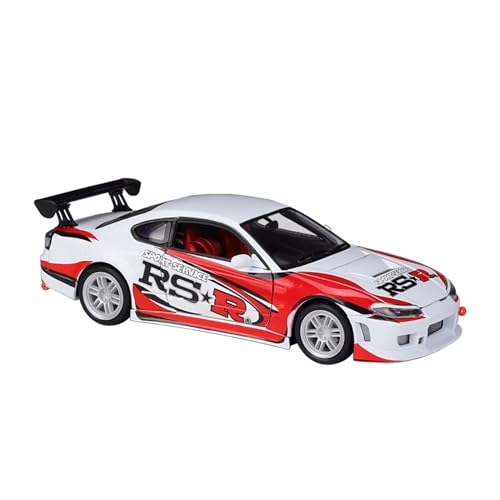 YCNXEB Miniatur Modelle Maßstab 1 24 Aus Metalldruckguss Nissan GT-R34 God of War S-15RS-R Legierung Automodell Spielzeug Ornamente Sammlung Erwachsene Originalgetreue Nachbildung von YCNXEB