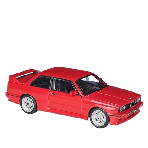 YCNXEB Miniatur Modelle Maßstab 1 24 Druckguss-Metall-BMW M3 E30 Sportwagen Legierung Automodell Spielzeug Ornament Replik Sammlerqualität Originalgetreue Nachbildung(Rot) von YCNXEB