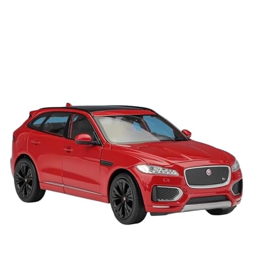 YCNXEB Miniatur Modelle Maßstab 1 24 Druckgussmetall Jaguar F-Pace Legierung SUV Automodell Ornament Sammlerstück Für Erwachsene Originalgetreue Nachbildung(Rot) von YCNXEB