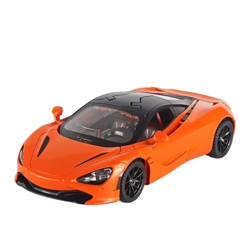 YCNXEB Miniatur Modelle Maßstab 1 24 Für McLaren 720S, Legierungsmodell, Supersportwagen, Druckgussmetall, Spielzeugauto, Sammelauto Originalgetreue Nachbildung(Orange) von YCNXEB