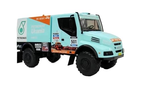 YCNXEB Miniatur Modelle Maßstab 1 43 Für IVEeCOco POWERSTAR 2014 Rally Racing Truck Diecast Model Premium Collection Originalgetreue Nachbildung von YCNXEB