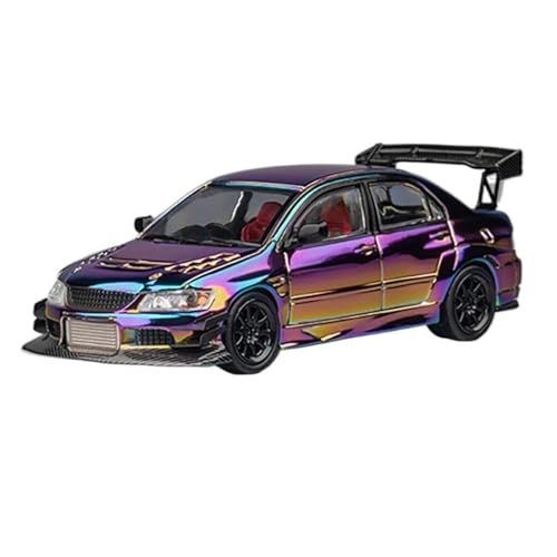 YCNXEB Miniatur Modelle Maßstab 1 64 Für Evo Ix Galvanisiertes Lila Auto Druckguss Sammlermodell Bausatz Statische Ornamente Nachbildung von YCNXEB