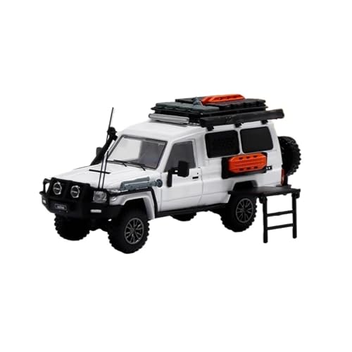 YCNXEB Miniatur Modelle Maßstab 1 64 Für Toyota Rand Cruiser J70 LC78 SUV Offroad-Legierung Automodell Display Sammlerstück Decration Originalgetreue Nachbildung(White) von YCNXEB