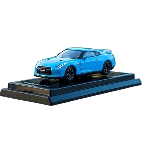 YCNXEB Miniatur Modelle Maßstab 1 64 Nissan GTR Simulation Diecast Legierung Auto Sport Fahrzeug Spielzeug Sammlung Souvenir Ornamente Display Spielzeug Originalgetreue Nachbildung(Blau) von YCNXEB