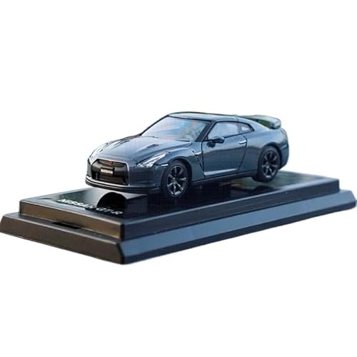 YCNXEB Miniatur Modelle Maßstab 1 64 Nissan GTR Simulation Diecast Legierung Auto Sport Fahrzeug Spielzeug Sammlung Souvenir Ornamente Display Spielzeug Originalgetreue Nachbildung(Gray) von YCNXEB