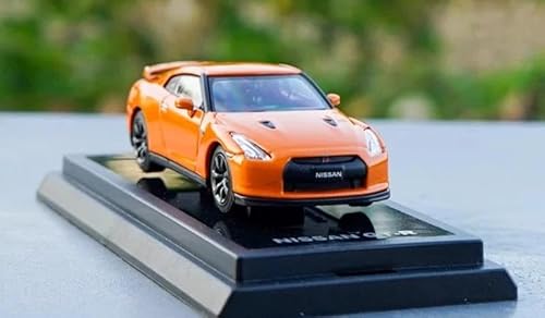 YCNXEB Miniatur Modelle Maßstab 1 64 Nissan GTR Simulation Diecast Legierung Auto Sport Fahrzeug Spielzeug Sammlung Souvenir Ornamente Display Spielzeug Originalgetreue Nachbildung(White) von YCNXEB