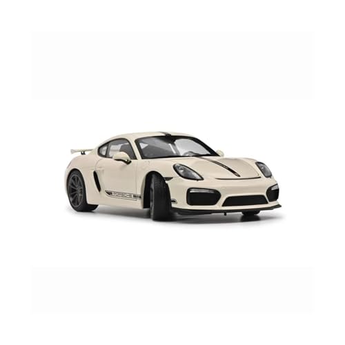 YCNXEB Miniatur Modelle Maßstab 1:18 für Porsche Cayman GT4 Supercar, Metall-Finish, Miniatur-Fahrzeugsammlung Metallornamente Nachbildung(White) von YCNXEB
