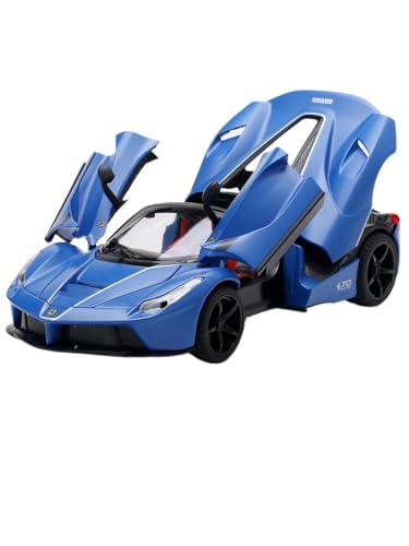 YCNXEB Miniatur Modelle Maßstab 1:22 Für Maßstabsgetreue Modell-Spielzeugornamente Aus Druckguss-Metall Cabrio Ferrari Lafa Supersportwagen-Legierung Originalgetreue Nachbildung(Blau) von YCNXEB