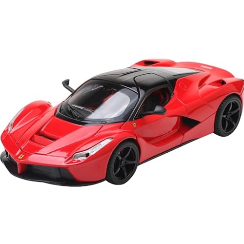 YCNXEB Miniatur Modelle Maßstab 1:22 Für Maßstabsgetreue Modell-Spielzeugornamente Aus Druckguss-Metall Cabrio Ferrari Lafa Supersportwagen-Legierung Originalgetreue Nachbildung(Rot) von YCNXEB