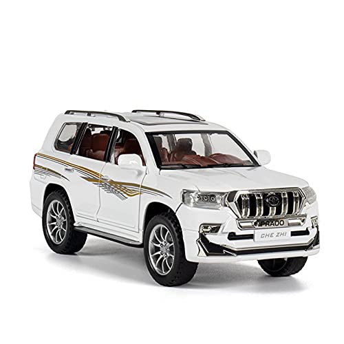 YCNXEB Miniatur Modelle for Prado 1 24 Legierung Automodell Spielzeugauto Simulation Ziehen Automodell Dekoration Geschenk Zurück Nachbildung(B) von YCNXEB