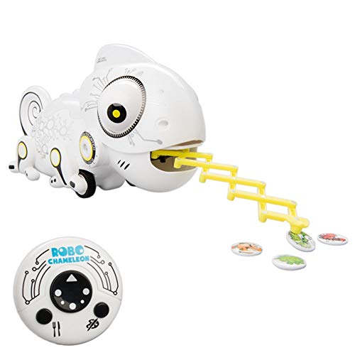 YCOO 88538 ROBO CHAMELEON by Silverlit, ferngesteuerter Roboter, Robotertier für Kinder, füttere das Chameleon, inkl. 4 Metallinsekten, Licht- und Soundeffekte, 28 cm, weiß, ab 3 Jahren YCOO 88538 ROBO CHAMELEON by Silverlit, ferngesteuerter Roboter, Robotertier für Kinder, füttere das Chameleon, inkl. 4 Metallinsekten, Licht- und Soundeffekte, 28 cm, weiß, ab 3 Jahren von YCOO