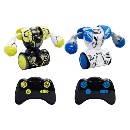 YCOO 54321 Twin Pack by Silverlit, ferngesteuerte Roboter, Spielzeugroboter, Kampfroboter, Soundeffekte, grün, ab 5,6,7,8,9,10 Jahre, Kombat Blau und Gelb-Eco Verpackung, 45,7 x 45,7 cm von YCOO