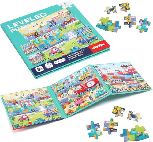 YCSYHQQX Magnetisches Puzzle, Magnet Puzzle ab 3 Jahre, Magnetpuzzle, Kinderpuzzle Magnet für Kinder, Pädagogisches Spielzeug für Kinder Jungen und Mädchen, Kindergeburtstag Geschenke (Verkehr) von YCSYHQQX