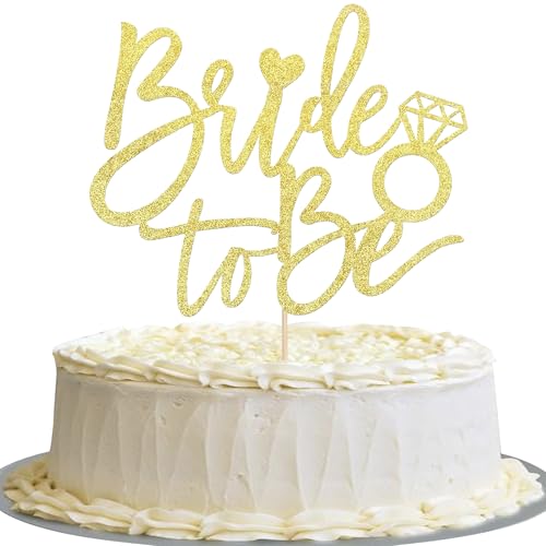 1 Packung Bride to Be Tortenaufsatz Glitzer Ring Cake Pick Bride to Be Tortendekoration Hochzeit Junggesellinnenabschied Brautparty Motto Party Kuchen Dekoration Supplies Gold 1 Packung Bride to Be Tortenaufsatz Glitzer Ring Cake Pick Bride to Be Tortendekoration Hochzeit Junggesellinnenabschied Brautparty Motto Party Kuchen Dekoration Supplies Gold von YCTHUNFISH