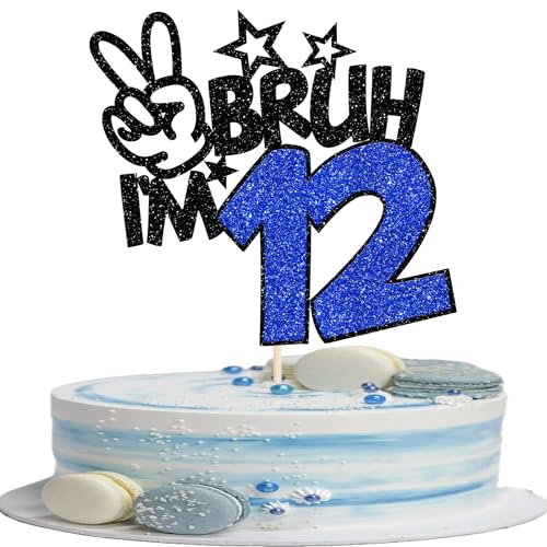 1 Packung Bruh I'm 12 Cake Topper Glitter Burh It's My 12th Birthday Cake Pick Happy 12th Birthday Cheers to 12 Years Cupcake Decorations Party Supplies Blue 1 Packung Bruh I'm 12 Cake Topper Glitter Burh It's My 12th Birthday Cake Pick Happy 12th Birthday Cheers to 12 Years Cupcake Decorations Party Supplies Blue von YCTHUNFISH