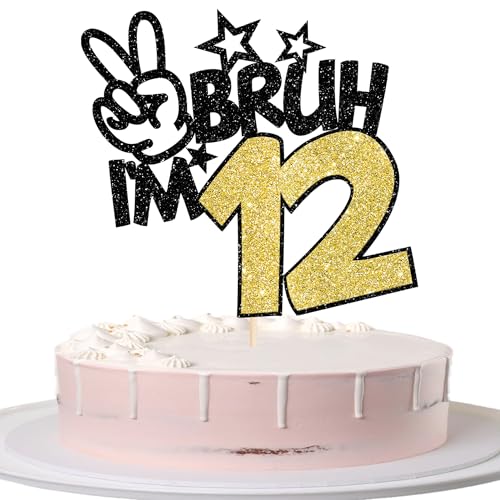 1 Packung Bruh I'm 12 Cake Topper Glitter Burh It's My 12th Birthday Cake Pick Happy 12th Birthday Cheers to 12 Years Cupcake Decorations Party Supplies Gold 1 Packung Bruh I'm 12 Cake Topper Glitter Burh It's My 12th Birthday Cake Pick Happy 12th Birthday Cheers to 12 Years Cupcake Decorations Party Supplies Gold von YCTHUNFISH