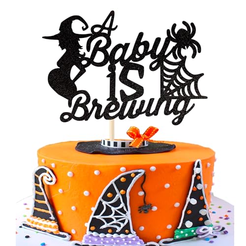 1 Packung Halloween A Baby is Brewing Cake Topper Halloween Baby Shower Cake Picks Halloween Spinnennetz Thema Kuchendekoration für schwangere Frau Geburtstag Party Kuchen Dekorationen 1 Packung Halloween A Baby is Brewing Cake Topper Halloween Baby Shower Cake Picks Halloween Spinnennetz Thema Kuchendekoration für schwangere Frau Geburtstag Party Kuchen Dekorationen von YCTHUNFISH