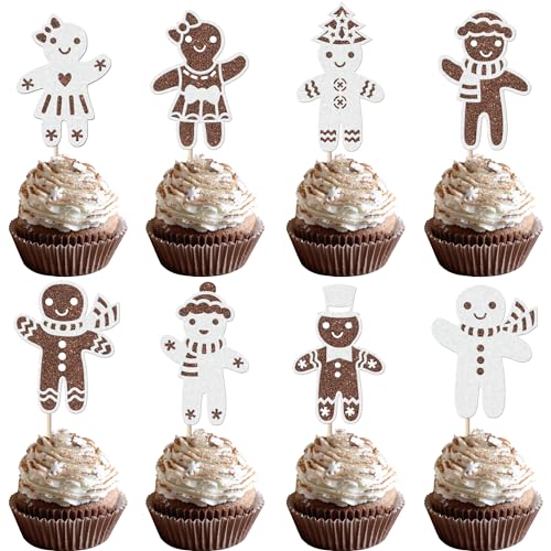 24 Stück Lebkuchen-Gender Reveal Cupcake Toppers Glitzer Weihnachten Lebkuchenmann Junge oder Mädchen Cupcake Picks Neujahr Xmas Urlaub Thema Baby Shower Kinder Geburtstag Party Kuchen Dekorationen 24 Stück Lebkuchen-Gender Reveal Cupcake Toppers Glitzer Weihnachten Lebkuchenmann Junge oder Mädchen Cupcake Picks Neujahr Xmas Urlaub Thema Baby Shower Kinder Geburtstag Party Kuchen Dekorationen von YCTHUNFISH