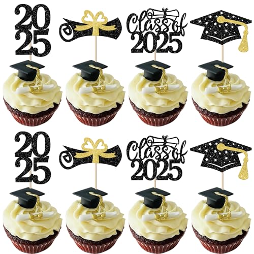 36 Stück 2023 Abschlussfeier Cupcake Topper Glitzer Klasse 2023 Diplom Grad Cap Cupcake Picks für 2023 Schule Abschluss Thema Party Abschluss Kuchen Dekoration Supplies Schwarz 36 Stück 2023 Abschlussfeier Cupcake Topper Glitzer Klasse 2023 Diplom Grad Cap Cupcake Picks für 2023 Schule Abschluss Thema Party Abschluss Kuchen Dekoration Supplies Schwarz von YCTHUNFISH