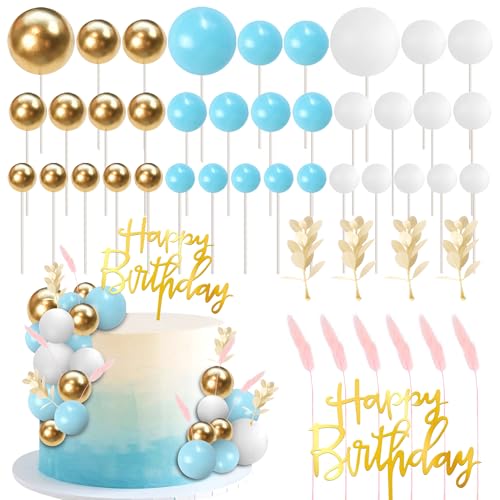 52 Stück Bälle Kuchen Topper Gras Kuchen Picks Happy Birthday Natürliche Boho Mini Ballon Schaum Blätter DIY Cupcake Dekorationen für Baby Shower Kinder Jungen Mädchen Geburtstag Hochzeit Jahrestag 52 Stück Bälle Kuchen Topper Gras Kuchen Picks Happy Birthday Natürliche Boho Mini Ballon Schaum Blätter DIY Cupcake Dekorationen für Baby Shower Kinder Jungen Mädchen Geburtstag Hochzeit Jahrestag von YCTHUNFISH