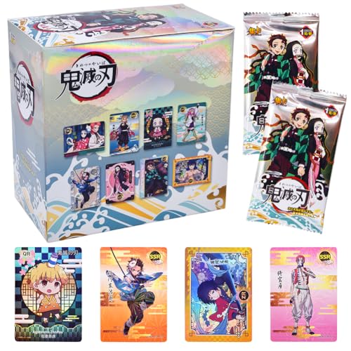 Demonn Slayer Trading Card Pack, Anime Karten, Slayer Sammel Karten, Anime Kartenset, Anime Spielkarten für Fans, Kinder, Teenager Und Erwachsene von YCVBCY