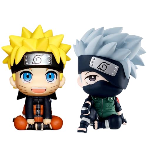 Figuren, 2 Stück Anime Figur Model Action Figur Mini Figures Set Puppe Desktop Ornamente PVC Action Figure Anime Modell Statue Figuren Modell Spielzeug Geschenk für Kinder und Erwachsene von YCVBCY