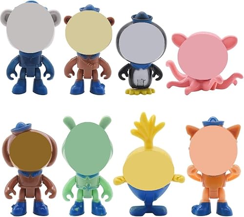 Octonautt Mini Figuren Set, Actionfiguren Tortendeko Figures Modell Cake Topper Kuchendekoration Tortendeko Figuren Cupcake Topper Figures Toys Party Dekoration für Kinder und Erwachsene, 8 Stück von YCVBCY