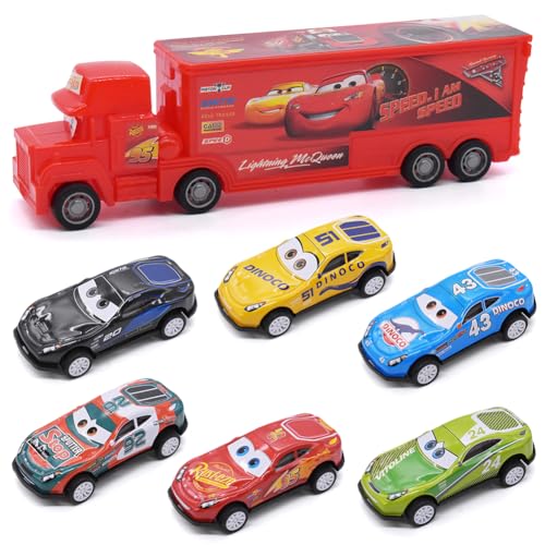 YCVBCY Cars Spielzeugauto Auto Modell Spielzeug Auto Pull Back Fahrzeuge Spielzeugauto Mini Die Cast Modellauto Kinderidee Spielfahrzeuge für Kinder ab 3 Jahre Jungen 7pcs von YCVBCY
