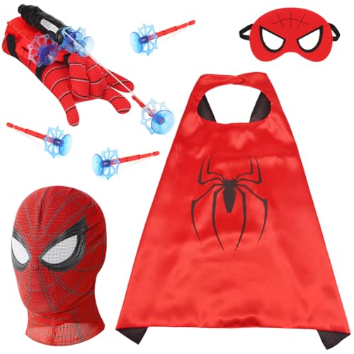 YCVBCY Spider Kostüm,Spider Kostüm Kinde, Cartoon Spider Kostüme mit Umhang und Masken und Handschuhe Werfer, Cosplay Kostüm Für Kinder Geeignet für Geburtstage, Halloween, Karneval YCVBCY Spider Kostüm,Spider Kostüm Kinde, Cartoon Spider Kostüme mit Umhang und Masken und Handschuhe Werfer, Cosplay Kostüm Für Kinder Geeignet für Geburtstage, Halloween, Karneval von YCVBCY