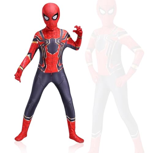 YCVBCY Spider Kostüm Kinder Spider Kleidung Kinder mit Maske 3D Anime Anzug Kids Helden Kostüm Cosplay für Karneval Halloween Kostümparty Weihnachten-A-130cm YCVBCY Spider Kostüm Kinder Spider Kleidung Kinder mit Maske 3D Anime Anzug Kids Helden Kostüm Cosplay für Karneval Halloween Kostümparty Weihnachten-A-130cm von YCVBCY