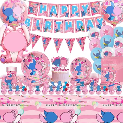 139 Stück Geburtstag Deko, Kinder Geburtstagdeko,Mädche Birthday Decorations Set mit Teller,Banner,Servietten,Luftballons,Cake Topper,Einladungskarte,Folienballon 139 Stück Geburtstag Deko, Kinder Geburtstagdeko,Mädche Birthday Decorations Set mit Teller,Banner,Servietten,Luftballons,Cake Topper,Einladungskarte,Folienballon von YCWSSB